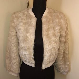 Girls fur bomber jacket